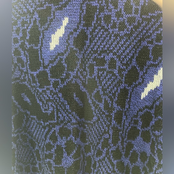 Vintage Snake Print Peter England Chunky Oversized Sweater Medium - Picture 3 of 4